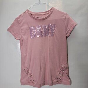 DKNY Sequins Sparkle Punk Girls Top XL 14/16